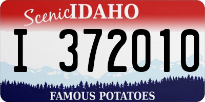 ID license plate I372010