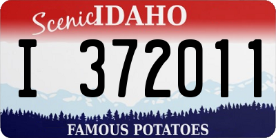 ID license plate I372011