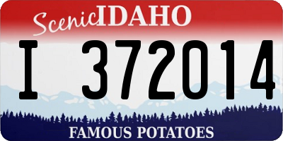 ID license plate I372014