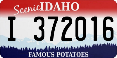ID license plate I372016