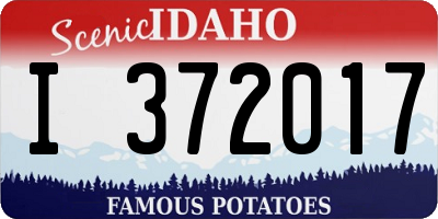 ID license plate I372017