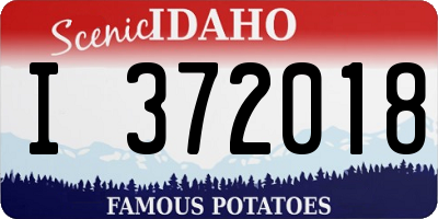 ID license plate I372018