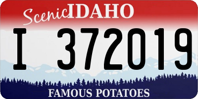 ID license plate I372019