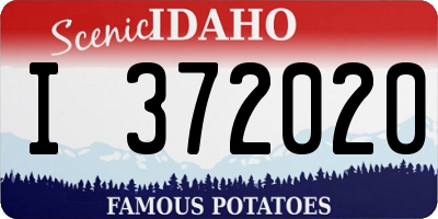 ID license plate I372020