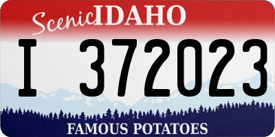 ID license plate I372023