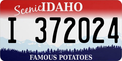 ID license plate I372024