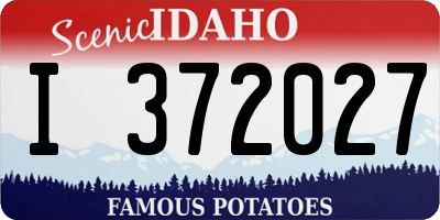 ID license plate I372027