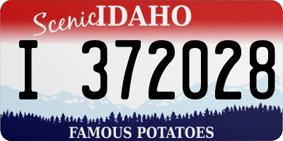 ID license plate I372028