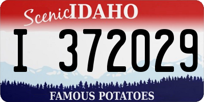 ID license plate I372029