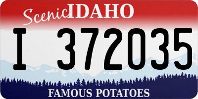 ID license plate I372035