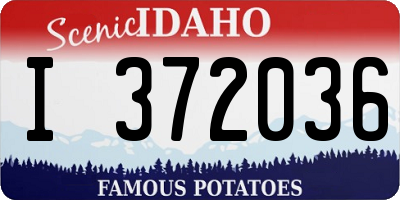 ID license plate I372036