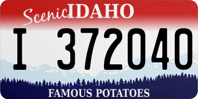 ID license plate I372040