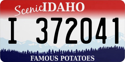 ID license plate I372041