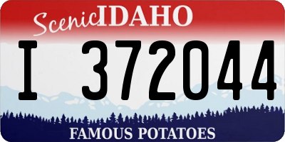 ID license plate I372044