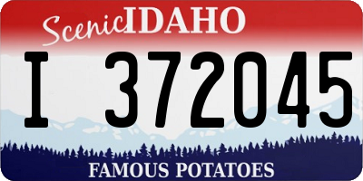 ID license plate I372045