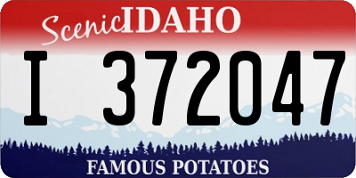 ID license plate I372047