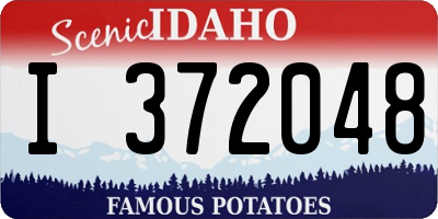 ID license plate I372048