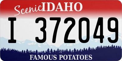 ID license plate I372049