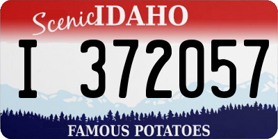 ID license plate I372057