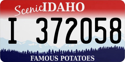 ID license plate I372058