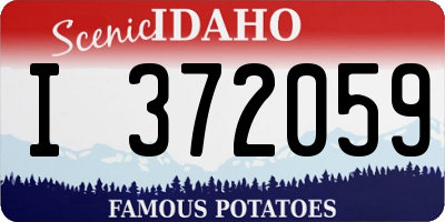 ID license plate I372059