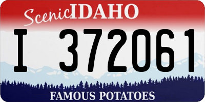 ID license plate I372061