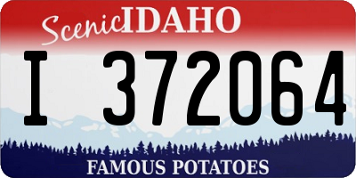 ID license plate I372064