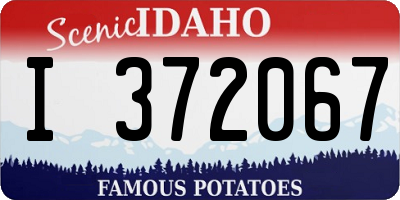 ID license plate I372067