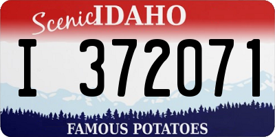 ID license plate I372071