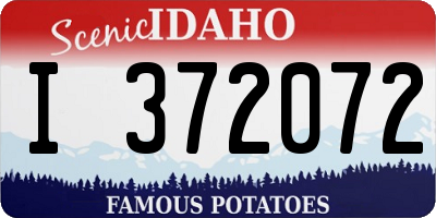 ID license plate I372072