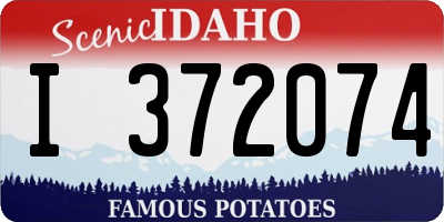 ID license plate I372074