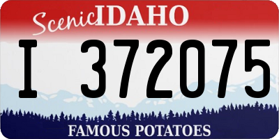 ID license plate I372075