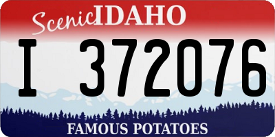 ID license plate I372076