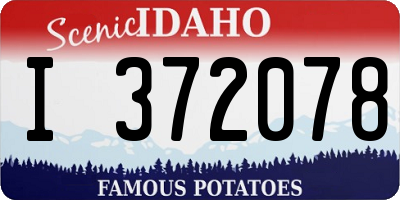 ID license plate I372078