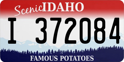 ID license plate I372084