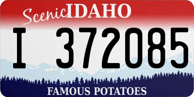 ID license plate I372085
