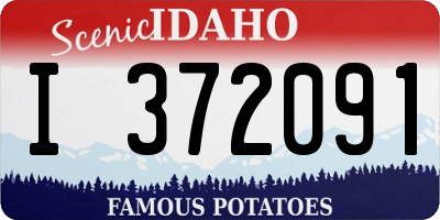 ID license plate I372091