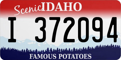 ID license plate I372094