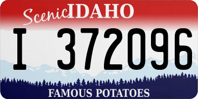 ID license plate I372096