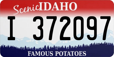 ID license plate I372097