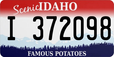 ID license plate I372098