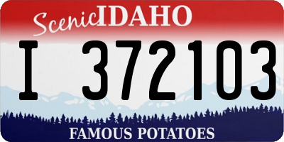 ID license plate I372103