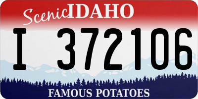 ID license plate I372106