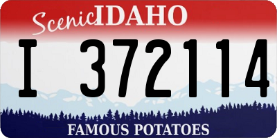 ID license plate I372114