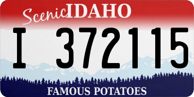 ID license plate I372115