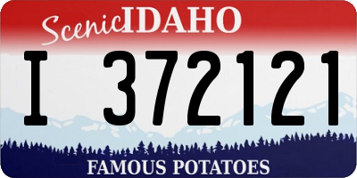 ID license plate I372121