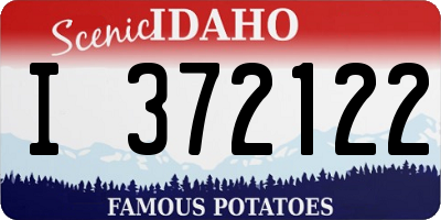ID license plate I372122