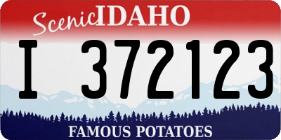 ID license plate I372123