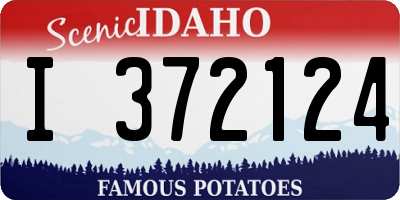 ID license plate I372124