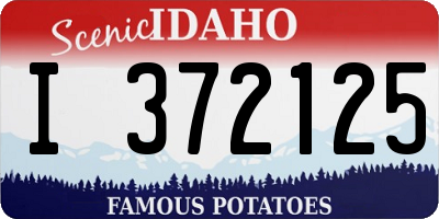 ID license plate I372125
